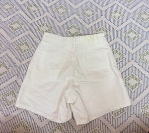 ZARA White Denim Shorts