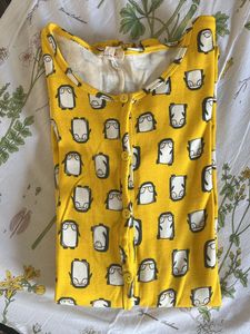 Yellow Penguin Pajama Onesie