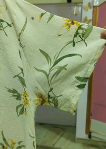 White Floral Print dress