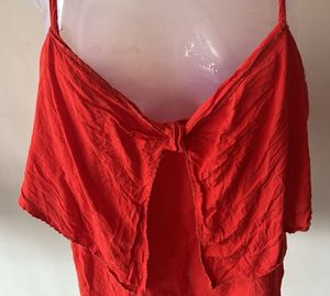 Pure Cotton Red Tank Top