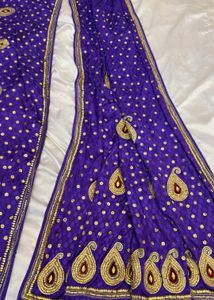 Beautiful Purple Embroidered Saree