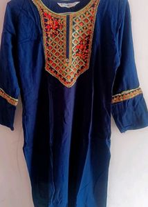 Embroidered Blue Kurta