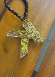 Letter K Resin Keychain