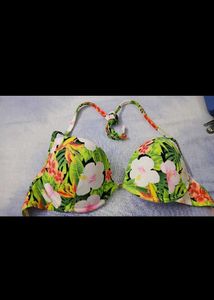 Tropical Floral Bikini Top