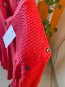 Korean Urban Outfitters Red Ribbed Top