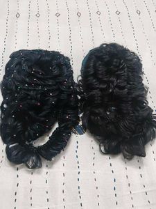 2 juda wigs brown and black