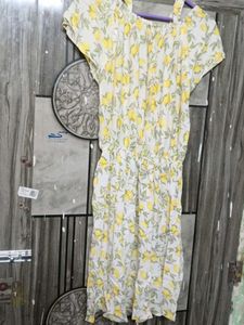 Lemon Print Off-Shoulder Mini Dress