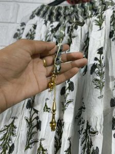 Boho Block Print Tiered cord set long skirt with b