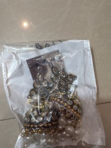 Elegant Jhumka Earrings with Pearls