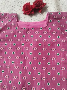 Pink Printed short kurti