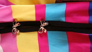 Vibrant Multi-Stripe Off-Shoulder Tunic Top