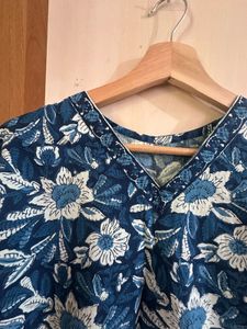 Beautiful Blue Floral Kurta