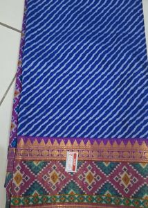 Blue Lehariya Saree
