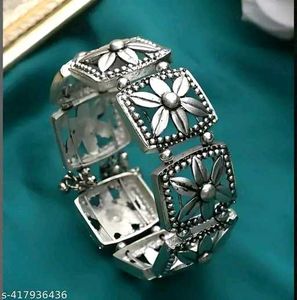 Ethnic Silver Toned Bracelets
