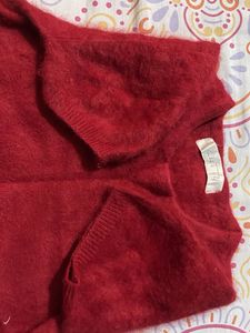 Cozy Red Knit Top