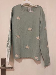 H&amp;M Star Print ribbed Pajama Set New piece