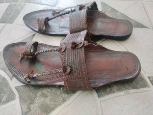 Genuine Leather Handmade Kolhapuri Chappals UK8