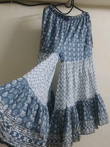 Anarkali Kurta Set with Flared Garara &amp; Dupatta