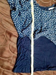 Stylish Navy &amp; Polka Dot Top