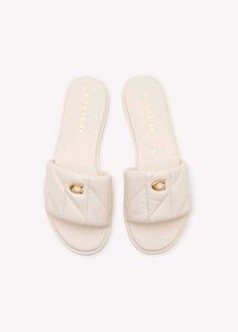 Coach Black Quilted Slide Sandals