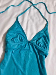 Teal Halter Neck Tank Top