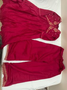 Elegant Pink Kurta with Palazzo Set