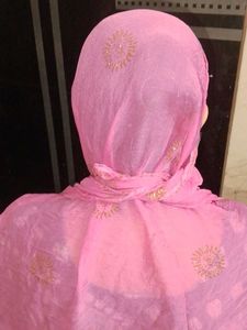 Embellished Pink Dupatta of 1