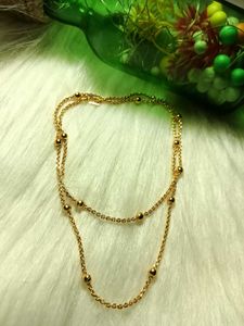 Gold Beads Chain  (Pack Of 2)