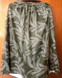 Chic Boho Leaf Print Skirt