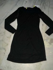 Black Long Sleeve Mini Dress