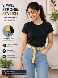 🎗knitted Belt with D-Ring