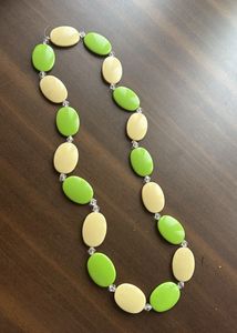 Lime &amp; Cream Statement Necklace