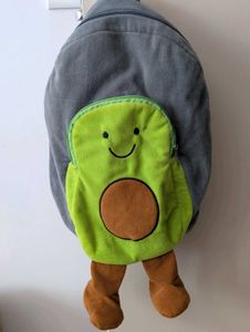 used avocado Plush Backpack Kids Bag Fur