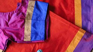 Vibrant Silk Saree with Blouse