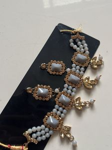Elegant Grey &amp; Gold Choker Set