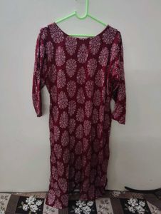 Maroon Printed Kurti✨