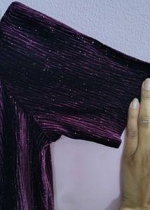 Velvet purple off shoulder dress