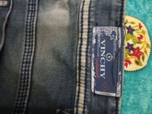Distressed Blue Denim Shorts