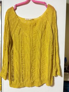 Yellow Knit Sweater