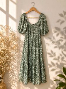 floral A-line dress