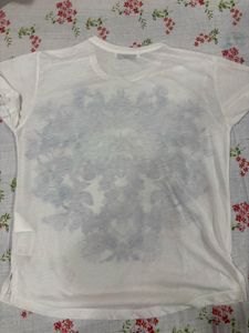 Vero Moda White Floral Print T-Shirt