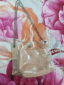 Clear Chain Shoulder Bag