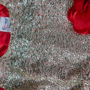 Beautiful Net Sequence Work Frock For Kiddos