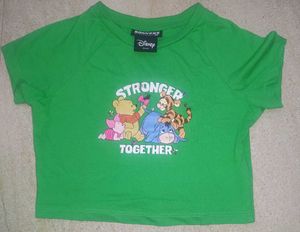 Green Winnie the Pooh Crop Top