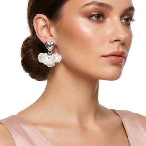 Heart Petal Dangle Earrings