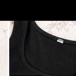 Ribbed Black Tank Top