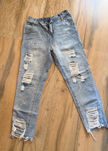 Distressed Light Wash Jeans