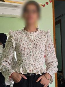 Floral Smocked Peplum Top