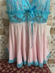 Beautiful Blue Lace Nightgown