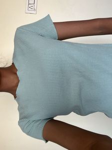 Ribbed Pastel Green top